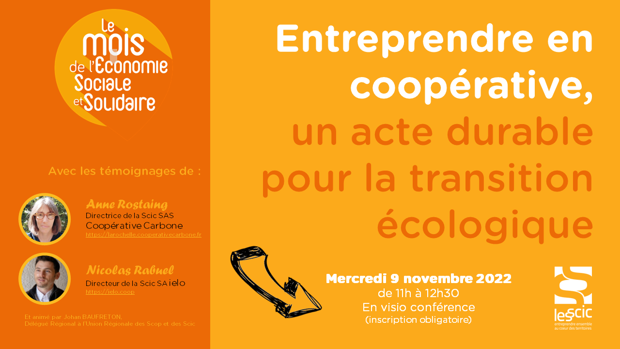 Webinaire entrepreneuriat coopératif et transition écologique